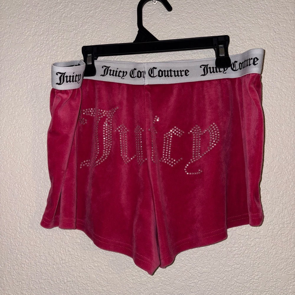 Juicy Couture Fuchsia Velour Athletic Shorts
